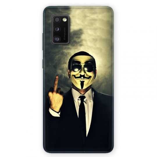Coque pour Samsung Galaxy A41 Anonymous doigt