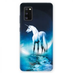Coque pour Samsung Galaxy A41 Licorne Lune