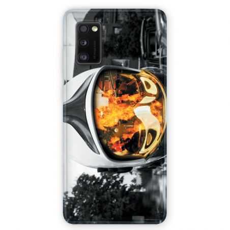 Coque pour Samsung Galaxy A41 pompier casque feu