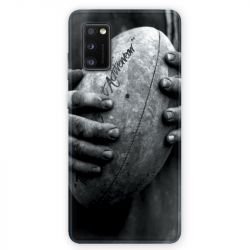 Coque pour Samsung Galaxy A41 Rugby ballon vintage