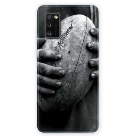 Coque pour Samsung Galaxy A41 Rugby ballon vintage