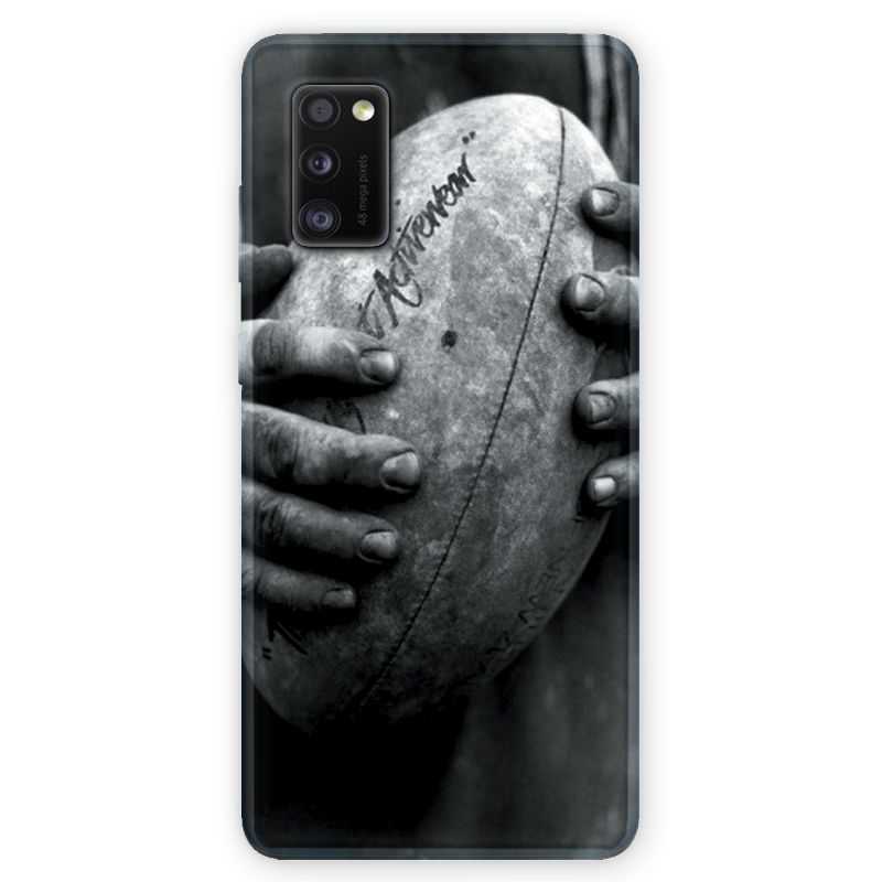 Coque pour Samsung Galaxy A41 Rugby ballon vintage