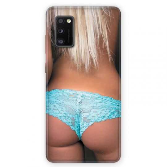 Coque pour Samsung Galaxy A41 Sexy tanga bleu