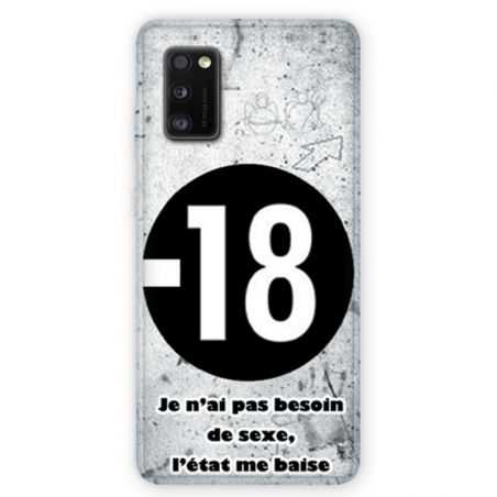 Coque pour Samsung Galaxy A41 Humour 18 ans