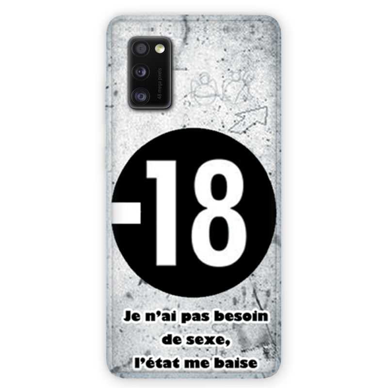 Coque pour Samsung Galaxy A41 Humour 18 ans
