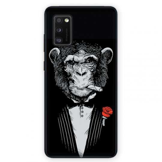 Coque pour Samsung Galaxy A41 Decale Singe Mafia