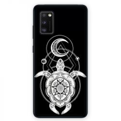 Coque pour Samsung Galaxy A41 Animaux Maori Tortue noir