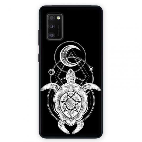 Coque pour Samsung Galaxy A41 Animaux Maori Tortue noir