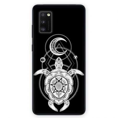 Coque pour Samsung Galaxy A41 Animaux Maori Tortue noir