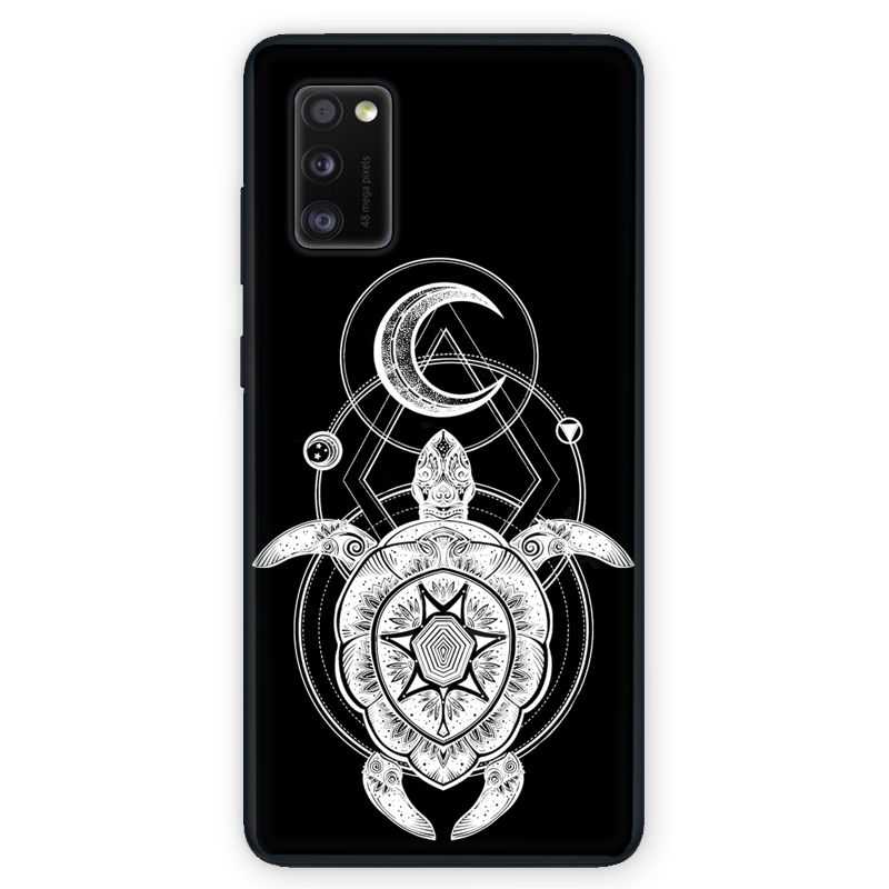 Coque pour Samsung Galaxy A41 Animaux Maori Tortue noir