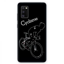 Coque pour Samsung Galaxy A41 Cyclisme Ombre blanche