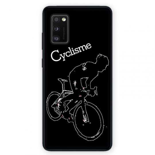 Coque pour Samsung Galaxy A41 Cyclisme Ombre blanche