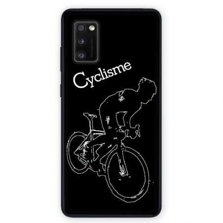 Coque pour Samsung Galaxy A41 Cyclisme Ombre blanche