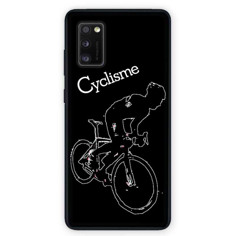Coque pour Samsung Galaxy A41 Cyclisme Ombre blanche