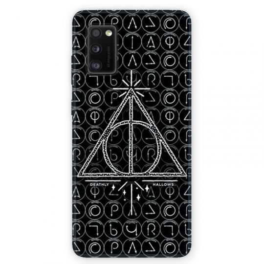 Coque pour Samsung Galaxy A41 WB License harry potter pattern triangle noir