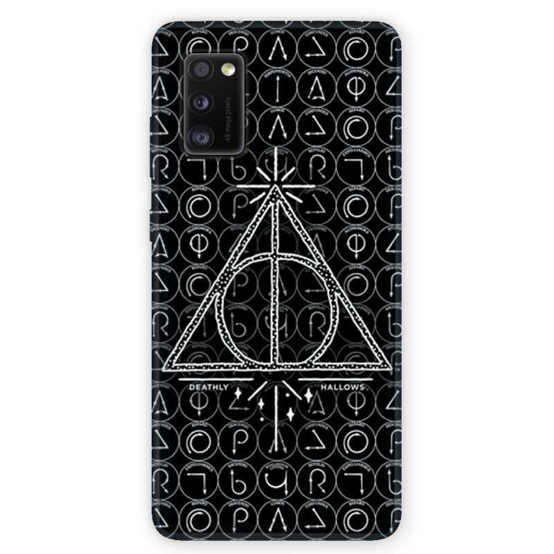 Coque pour Samsung Galaxy A41 WB License harry potter pattern triangle noir