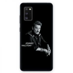 Coque pour Samsung Galaxy A41 Johnny Hallyday Noir