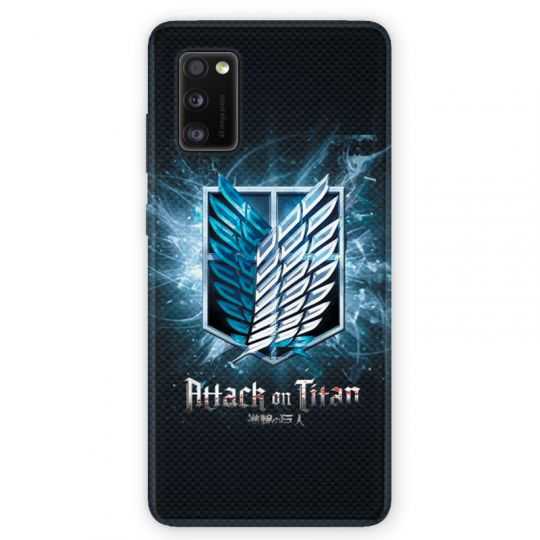 Coque pour Samsung Galaxy A41 Manga Attaque titans noir