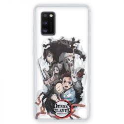 Coque pour Samsung Galaxy A41 Manga demon Slayer Blanc