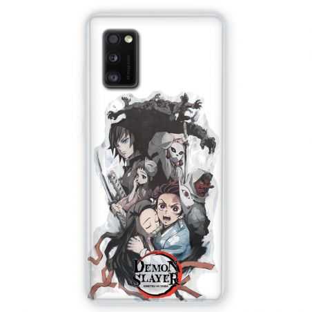 Coque pour Samsung Galaxy A41 Manga demon Slayer Blanc