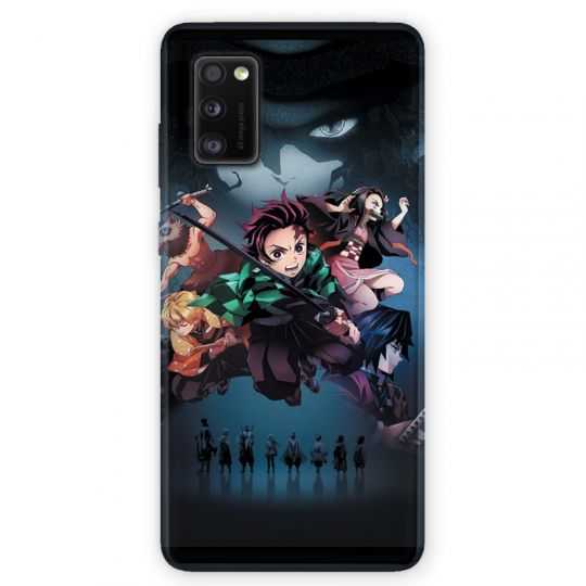 Coque pour Samsung Galaxy A41 Manga demon Slayer Noir