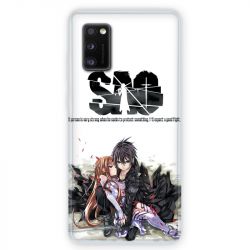 Coque pour Samsung Galaxy A41 Manga SAO sword Art Online blanc