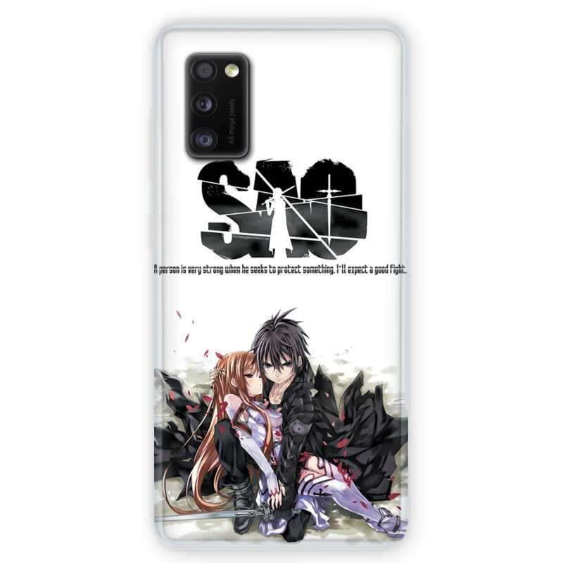 Coque pour Samsung Galaxy A41 Manga SAO sword Art Online blanc