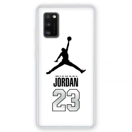 Coque pour Samsung Galaxy A41 Jordan 23 Blanc