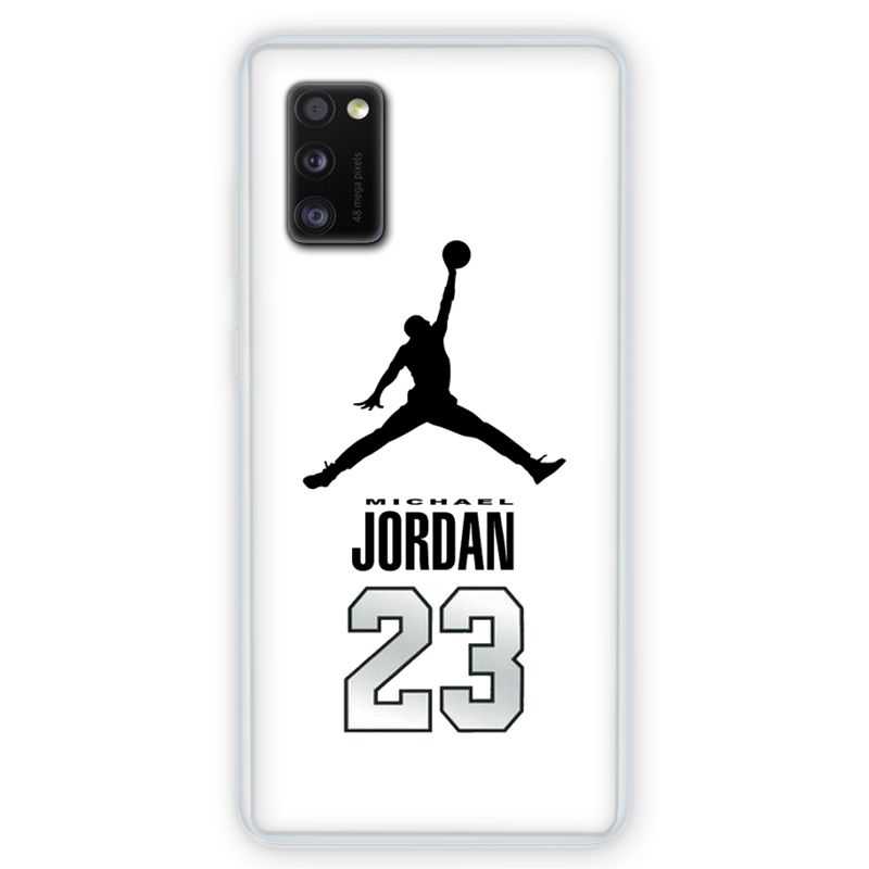 Coque pour Samsung Galaxy A41 Jordan 23 Blanc