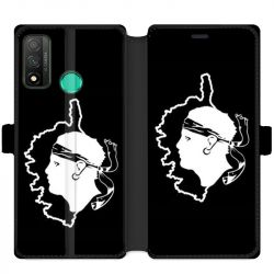 Housse cuir portefeuille pour Huawei P Smart (2020) Corse