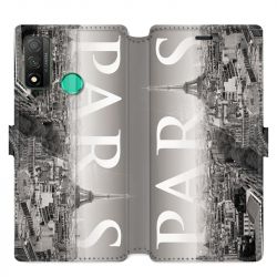 Housse cuir portefeuille pour Huawei P Smart (2020) France Paris Vintage