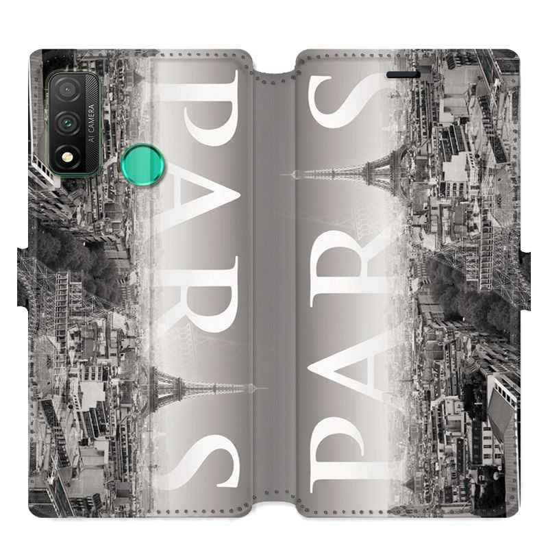 Housse cuir portefeuille pour Huawei P Smart (2020) France Paris Vintage