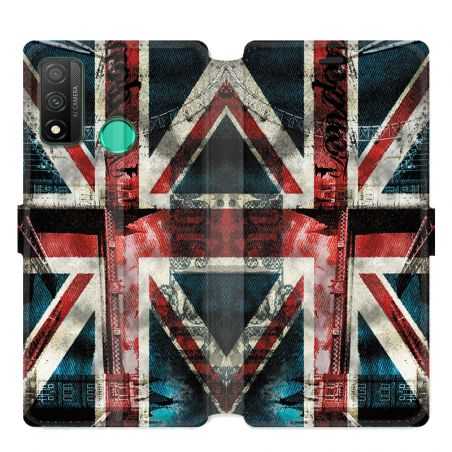 Housse cuir portefeuille pour Huawei P Smart (2020) Angleterre UK Jean's