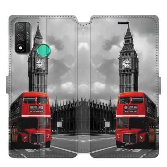 Housse cuir portefeuille pour Huawei P Smart (2020) Angleterre London Bus