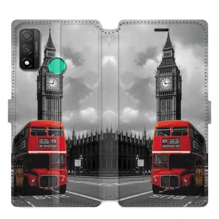 Housse cuir portefeuille pour Huawei P Smart (2020) Angleterre London Bus
