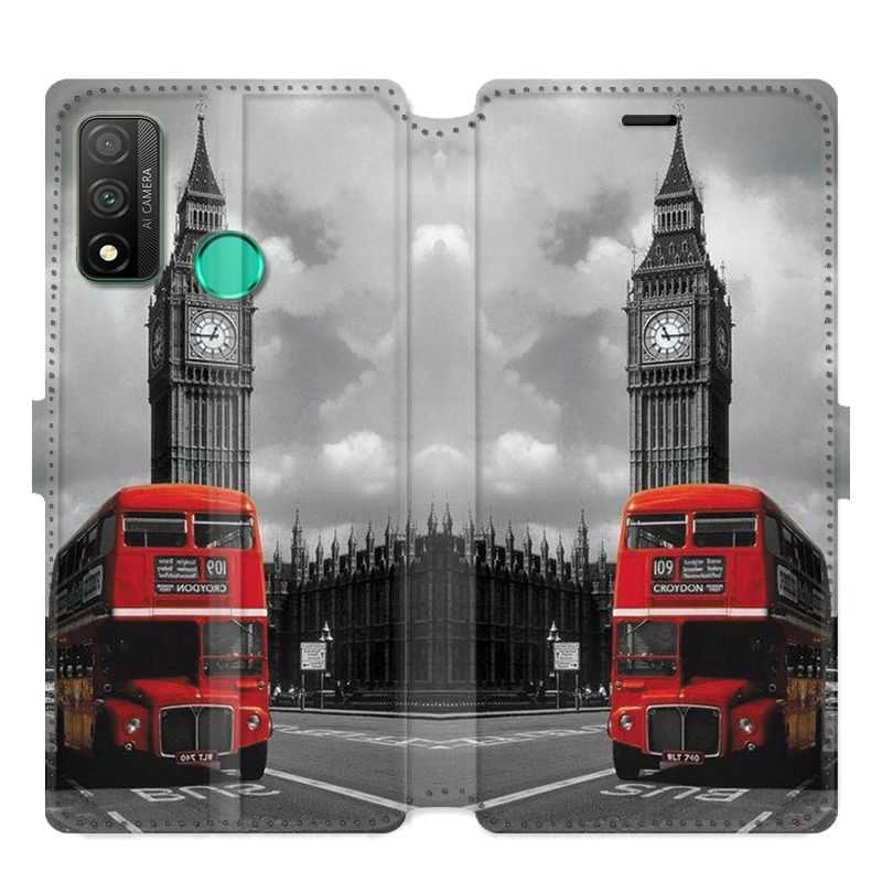 Housse cuir portefeuille pour Huawei P Smart (2020) Angleterre London Bus