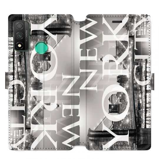 Housse cuir portefeuille pour Huawei P Smart (2020) Amerique USA New York