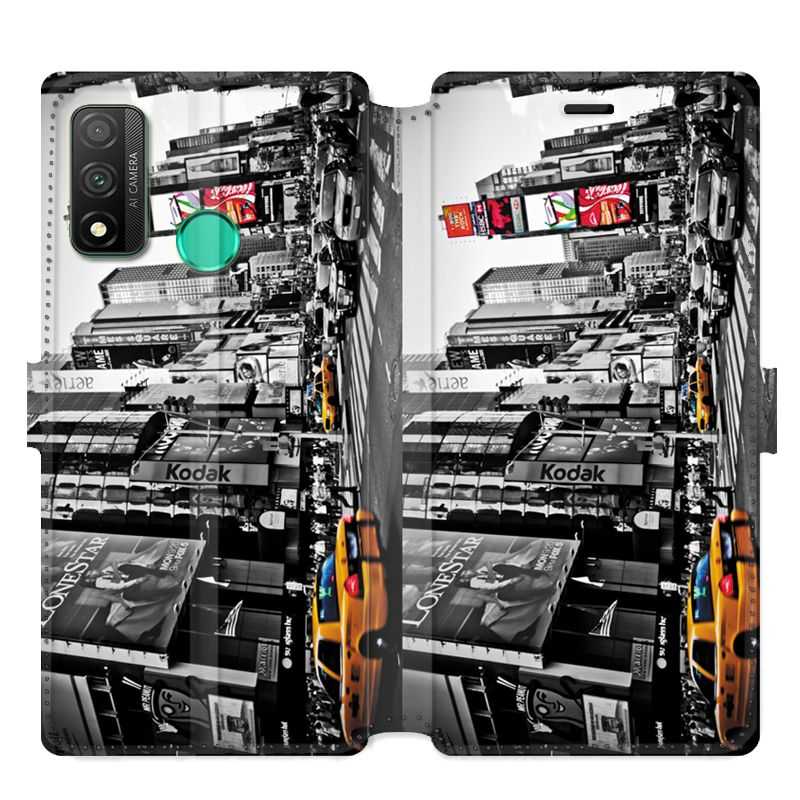 Housse cuir portefeuille pour Huawei P Smart (2020) Amerique USA New York Taxi