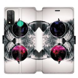 Housse cuir portefeuille pour Huawei P Smart (2020) Chat Fashion