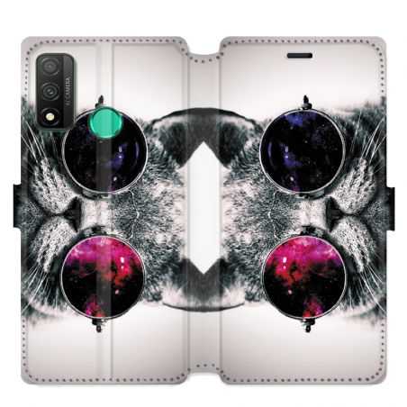 Housse cuir portefeuille pour Huawei P Smart (2020) Chat Fashion