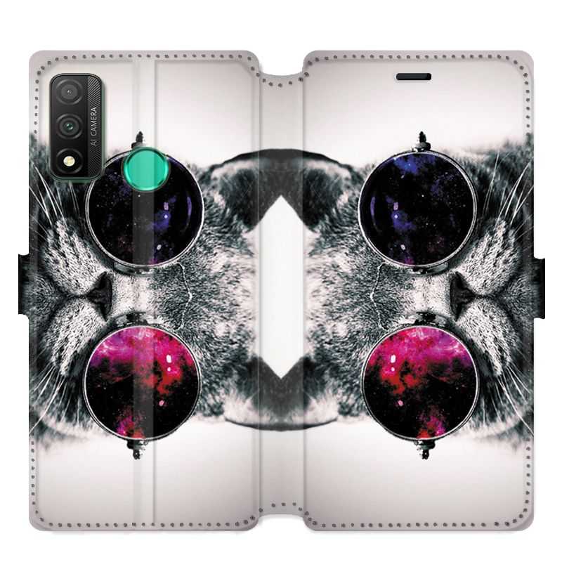 Housse cuir portefeuille pour Huawei P Smart (2020) Chat Fashion