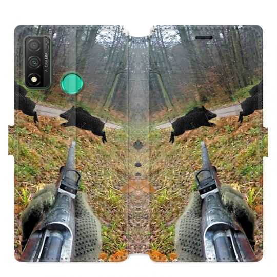 Housse cuir portefeuille pour Huawei P Smart (2020) chasse Vision Tir