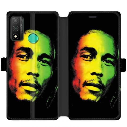 Housse cuir portefeuille pour Huawei P Smart (2020) Bob Marley 2