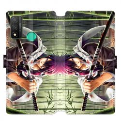 Housse cuir portefeuille pour Huawei P Smart (2020) Manga bambou