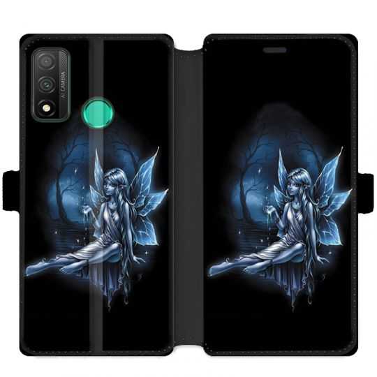 Housse cuir portefeuille pour Huawei P Smart (2020) Fee Bleu