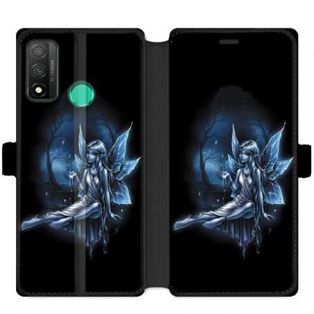 Housse cuir portefeuille pour Huawei P Smart (2020) Fee Bleu