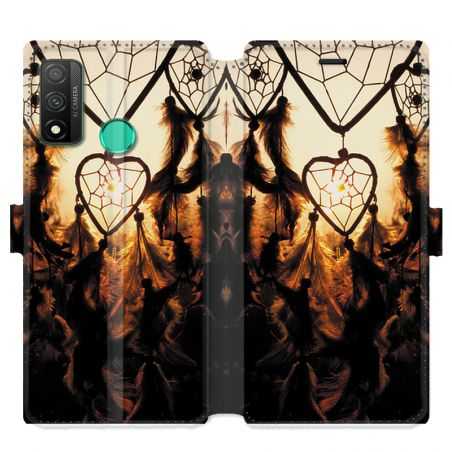 Housse cuir portefeuille pour Huawei P Smart (2020) attrape reve Noir