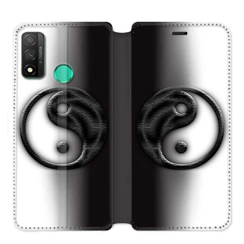Housse cuir portefeuille pour Huawei P Smart (2020) Yin Yang 3d