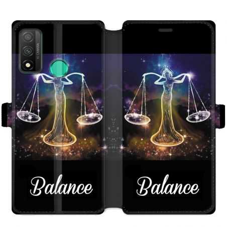 Housse cuir portefeuille pour Huawei P Smart (2020) signe zodiaque 2 Balance