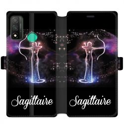 Housse cuir portefeuille pour Huawei P Smart (2020) signe zodiaque 2 Sagittaire